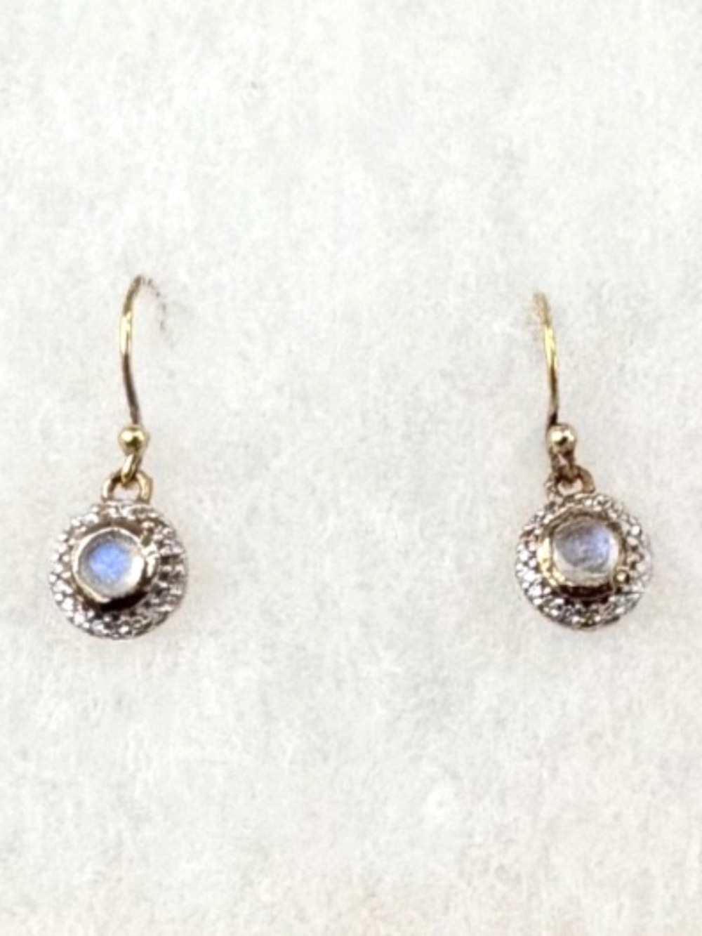 Vintage 925 Sterling Silver Opal Earrings w/ cubic zirconia